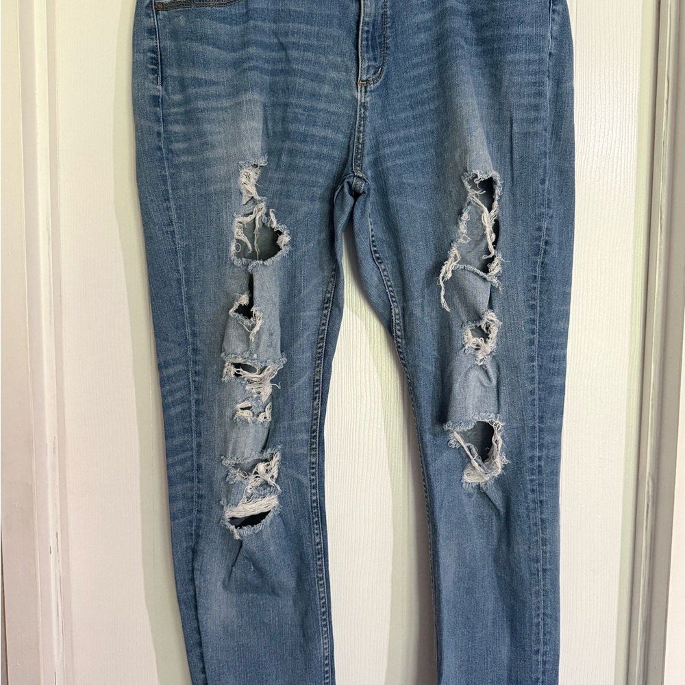 Arizona Jean Company Light Blue Distressed Skinny Jeans